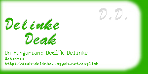 delinke deak business card